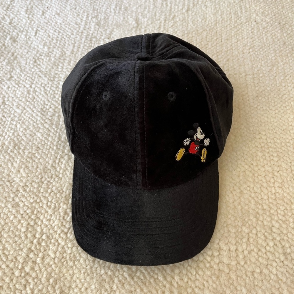 Disney Parks Mickey Mouse Velvet Baseball Cap Hat